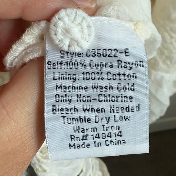 Johnny Was Lexan Embroidered Button-Down Slip Dress Boho Chic Size Large - Picture 13 of 13